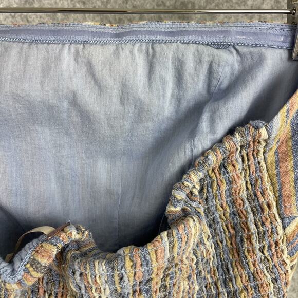 Free People Effortless Summer Smocked Jumpsuit Womens Medium Striped Strapless - Picture 14 of 16